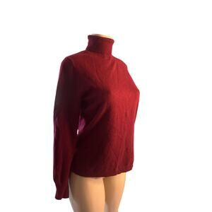 Women M J.Crew J. Crew Everyday Cashmere Turtleneck Red Sweater Pullover